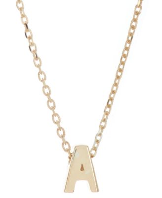ADORNIA - 14k Gold-Plated Mini Initial Pendant Necklace