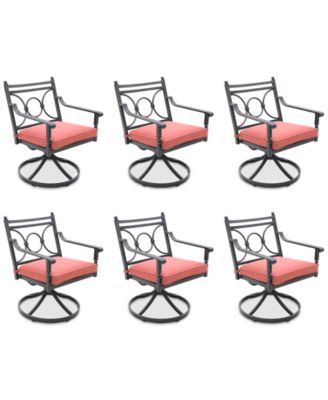 Agio - Wythburn Mix and Match Scroll Outdoor Swivel Chairs, Set of 6