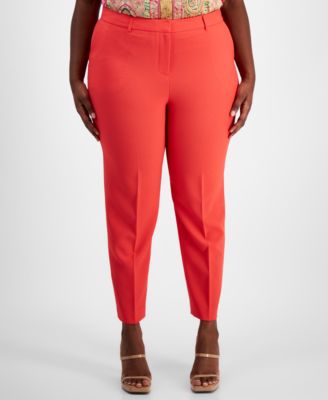 Tahari ASL - Plus Size Classic Mid Rise Ankle Pants