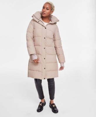 BCBGMAXAZRIA - Petite Hooded Collared Puffer Coat