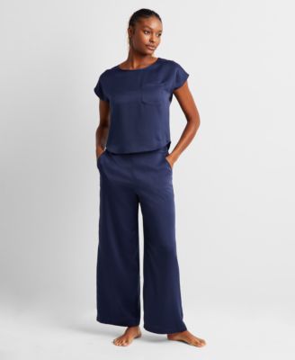 State of Day - Women's 2-Pc. Silk Touch Short-Sleeve Pajama Set