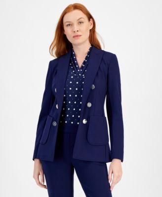 Anne Klein - Women's Faux Double-Breasted Jacket