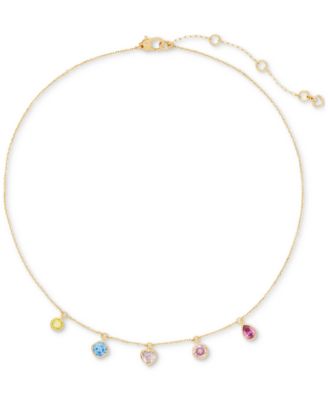 kate spade new york - Gold-Tone Bubbly Bezel Frontal Necklace