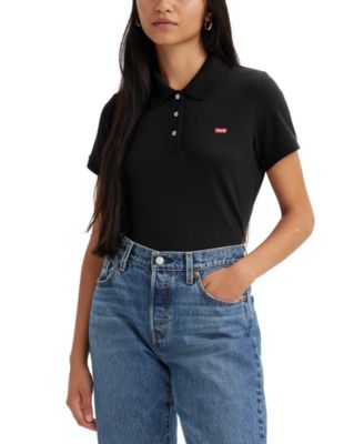 Levi's - Women's Crown-Logo Shirt-Sleeve Polo Shirt