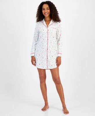 Charter Club - Women's Notched-Collar Sleepshirt