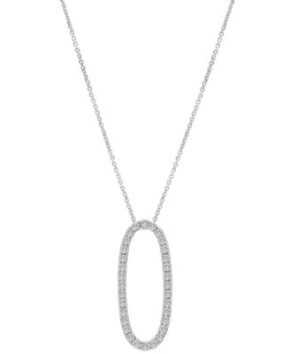 Wrapped in Love - Diamond Open Oval 18" Pendant Necklace (1/2 ct. t.w.) in 14k Gold