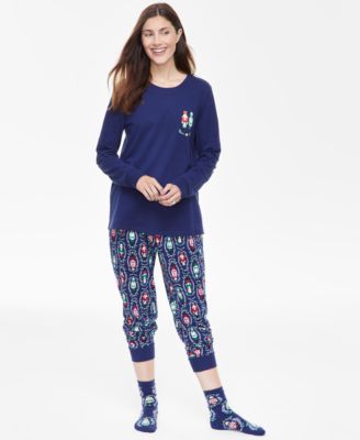 Holiday Lane - Women's Nutcracker-Print Pajama Set