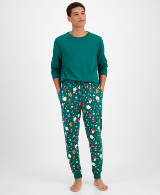 Holiday Lane - Men's 2-Pc. Ornament Mix It Cotton Pajama Set, Created for Macy's