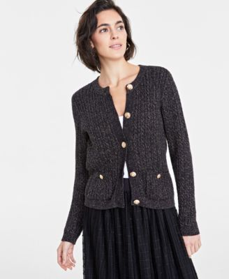 On 34th - Women's Cable-Knit Sweater Jacket