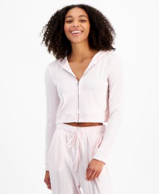 Self Esteem - Juniors' Ribbed Full-Zip Hoodie