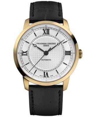 Frederique Constant - Men's Swiss Automatic Classics Premiere Black Leather Strap Watch 39mm