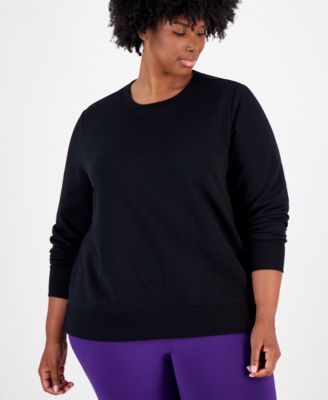ID Ideology - Plus Size Fleece Crewneck Pullover Top