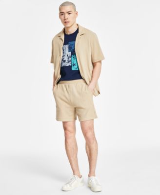 Sun + Stone - Men's Waffle-Knit Shorts