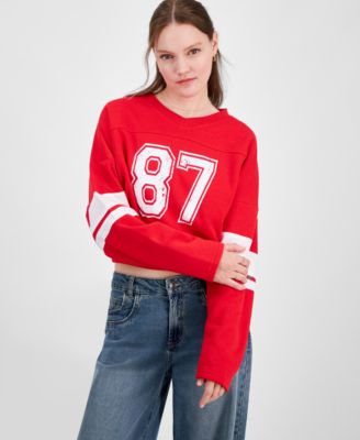 Planet Heart - Juniors' Oversized Varsity Sweatshirt