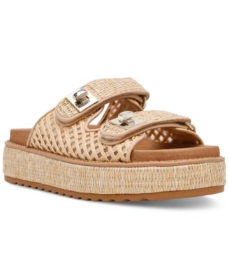Steve Madden - Women's Bigschmona Platform Buckle Footbed Slide Sandals
