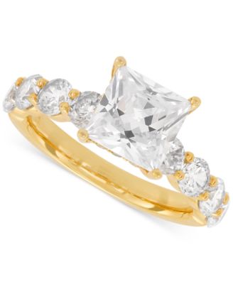 Grown With Love - Certified Lab Grown Diamond Princess & Round Engagement Ring (4-1/4 ct. t.w.) in 14k Gold