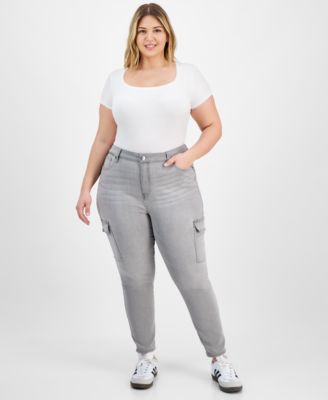 Celebrity Pink - Trendy Plus Size High-Rise Cargo Jeans