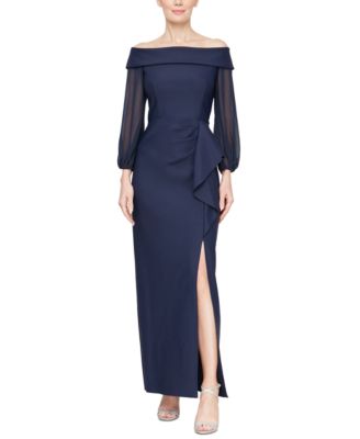 Alex Evenings - Women's Ruffled Off-The-Shoulder Gown