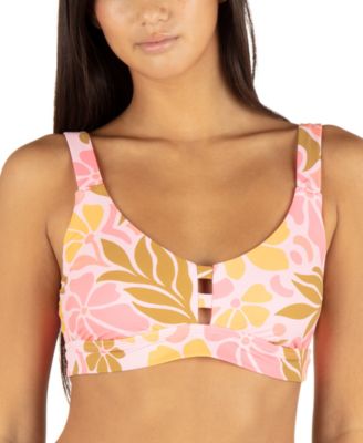 Hurley - Juniors' Isola Max Tab Scoop-Neck Bikini Top