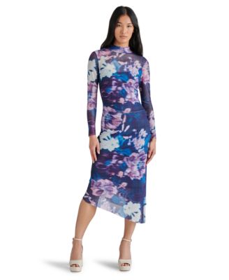 Steve Madden - Women's Blare Printed Mesh Midi Dress