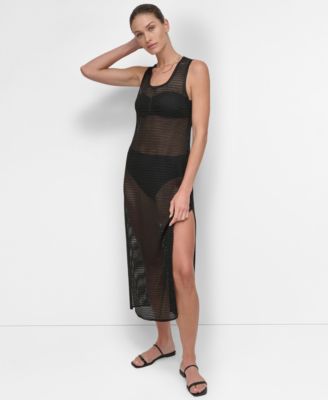 DKNY - Women's Mesh Maxi Dress Swim Cover-Up