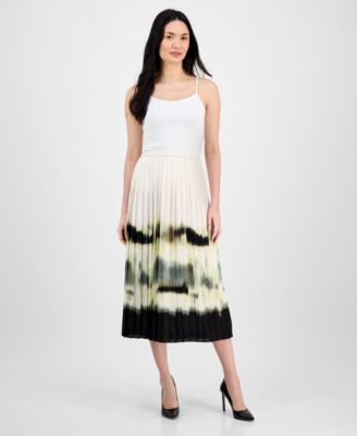 Anne Klein - Women's Pleated Pull-On Midi Skirt