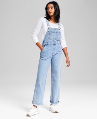And Now This - Women's Straight-Leg Denim Overalls