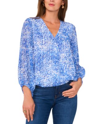 Vince Camuto - Women's V-Neck Balloon-Sleeve Blouse