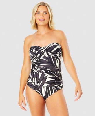 Anne Cole - Women's Printed Twist-Front One-Piece Swimsuit