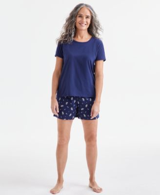 Charter Club - Women's Floral Short-Sleeve Pajama Set