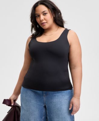 And Now This - Plus Size Scoop-Neck Sleeveless Top