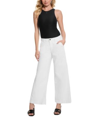 GUESS - Women's Zoya Wide-Leg Cropped Jeans
