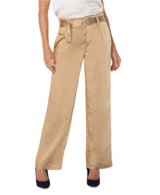 Liverpool Los Angeles - Women's Belted Paper-Bag-Waist Wide-Leg Pants