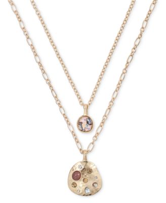 Style & Co - Beaded Pendant Multi-Row Necklace