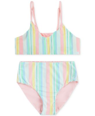 Hurley - Big Girls 2-Pc. Reversible Triangle Bikini Top & Bottoms Set