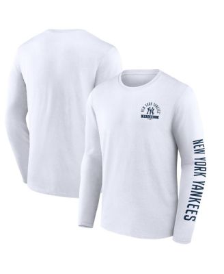 Fanatics - Men's White New York Yankees Press Box Long Sleeve T-Shirt