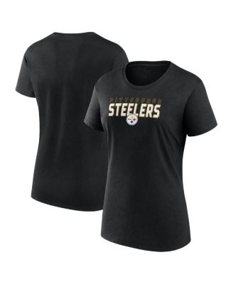 Logo Athletic - Women's Black Pittsburgh Steelers Lean T-Shirt