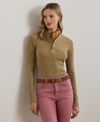 Lauren Ralph Lauren - Women's Stretch Cotton Henley Top