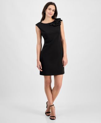 Donna Ricco - Women's Embellished Boat Neck Sleeveless Sheath Dress