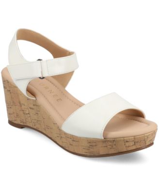 Journee Collection - Collection Women's Ranae Ankle Strap Platform Cork Wedge Sandals