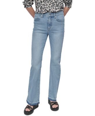 DKNY Jeans - Women's High-Rise Released-Hem Flare Jeans