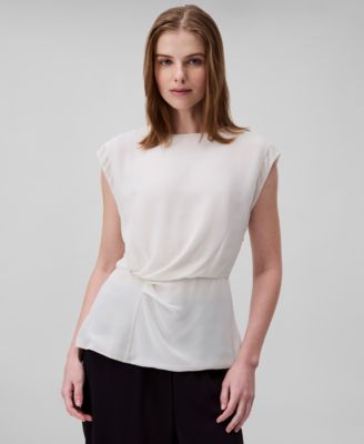 Calvin Klein - Women's Twisted-Front Chiffon Top