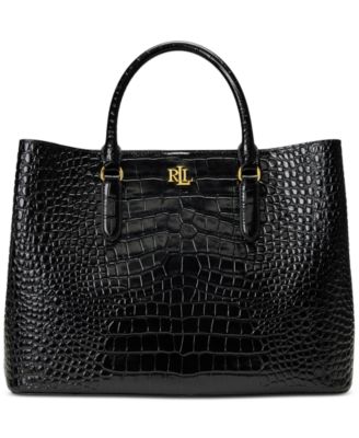 Lauren Ralph Lauren - Marcy Large Embossed Leather Satchel