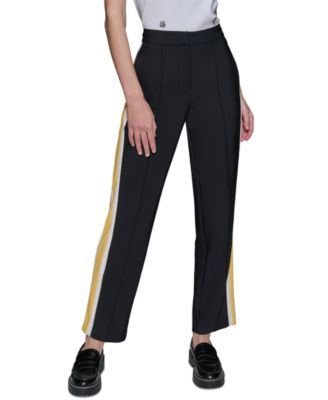 KARL LAGERFELD PARIS - Women's Side-Stripe Ankle Pants