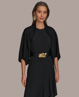 Donna Karan New York - Women's Open-Front Puff-Sleeve Shrug
