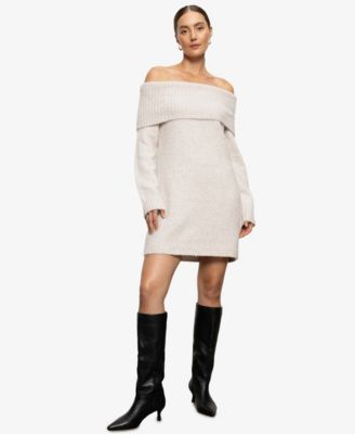 Sanctuary - Women's Off-The-Shoulder Sweater Dress