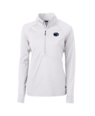 Cutter & Buck - Women's White Penn State Nittany Lions Adapt Eco Knit Half-Zip Pullover Jacket
