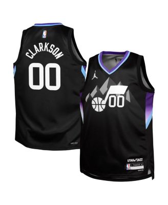 Jordan - Big Boys and Girls Clarkson Black Utah Jazz Swingman Jersey - Statement Edition