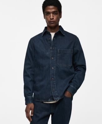 MANGO - Men's EU Regular Fit Denim Overshirt