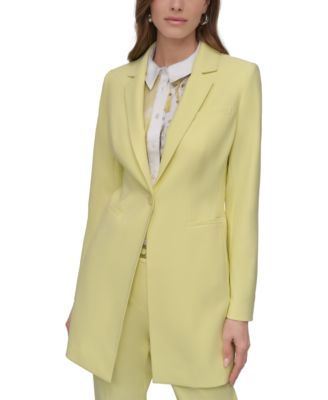 DKNY - Petite Notched-Collar One-Button Topper Jacket